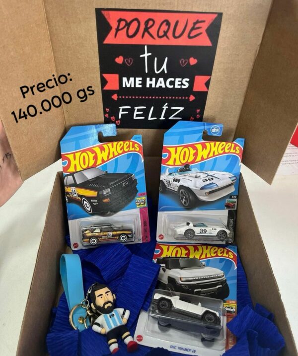 CAJITA DE REGALO DE AUTITO HOTWHEELS