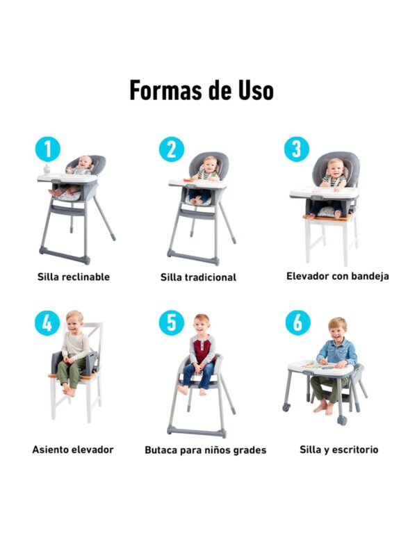 SILLA PARA COMER TABLE2TABLE 6 en 1 ARROWS