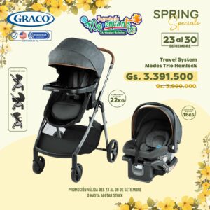 Carrito De Paseo Graco Travel System Modes Trio Con Baby Seat Hemlock