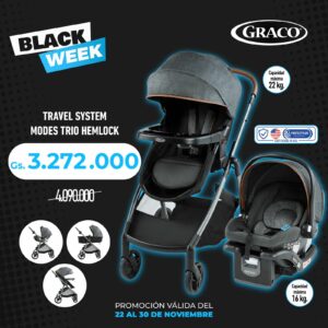 Carrito De Paseo Graco Travel System Modes Trio Con Baby Seat Hemlock