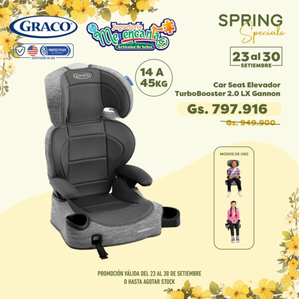 ASIENTO PARA AUTO GRACO TURBOBOOSYTER 2.0 LX GANNON