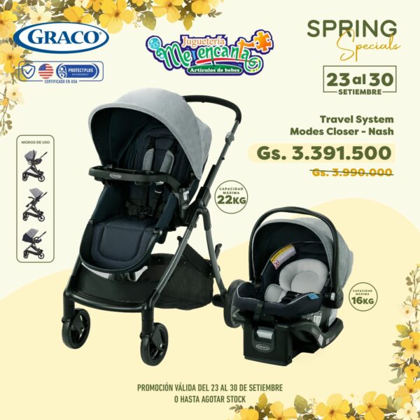 CARRITO DE PASEO GRACO TRAVEL SYSTEM MODES CLOSER NASH