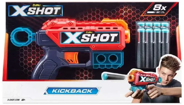 PISTOLA X SHOT KICKBACK DE 8 BALAS