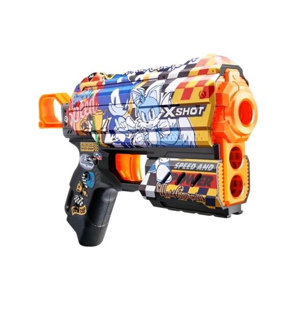 PISTOLA X SHOT SKINS FLUX SONIC THE HEDGEHOG SURTIDO