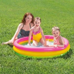 PISCINA INFLABLE PARA BEBE 131L COLORES