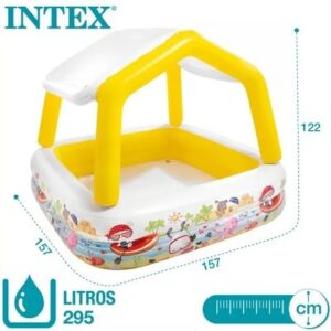 PISCINA INFLABLE CON PARASOL PARA BEBE