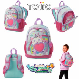 MOCHILA TOTTO SWEETY HEART DE ESPALDA