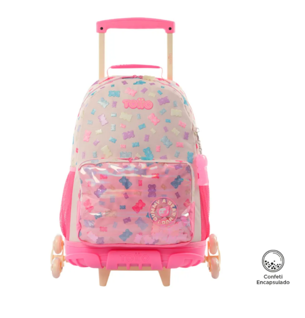 MOCHILA TOTTO CON RUEDITA TRIPLE GUMMY A BEAR HUG