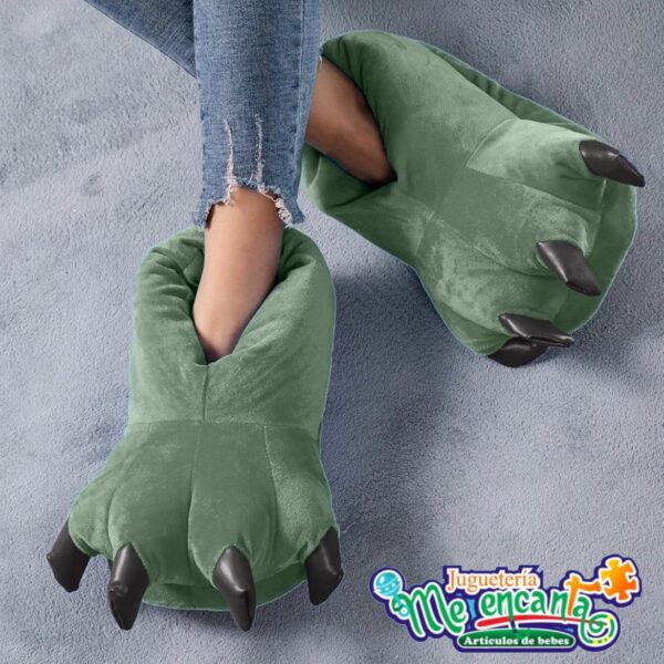 PANTUFLA DE GARRA VERDE