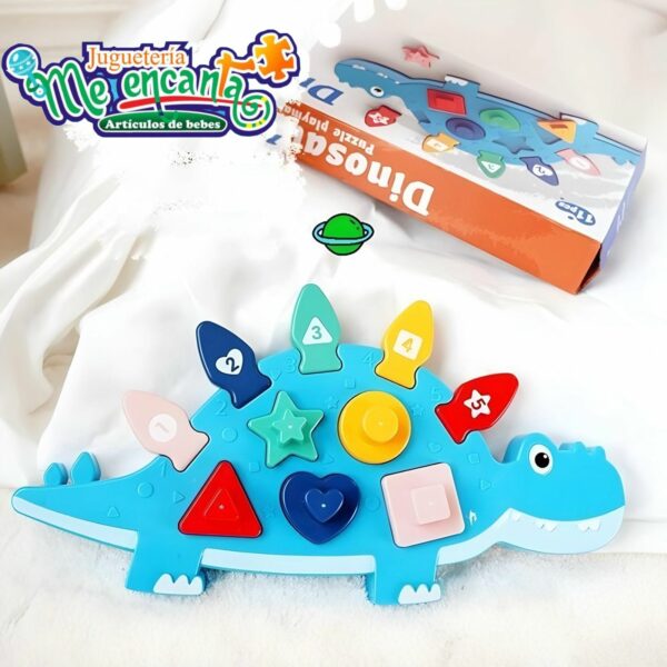 Dinosaurio Encajable Juguete Educativo 11 Piezas para Bebés - Imagen 2