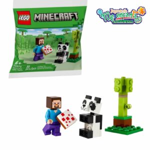 Lego Minecraft Steve And Baby Panda