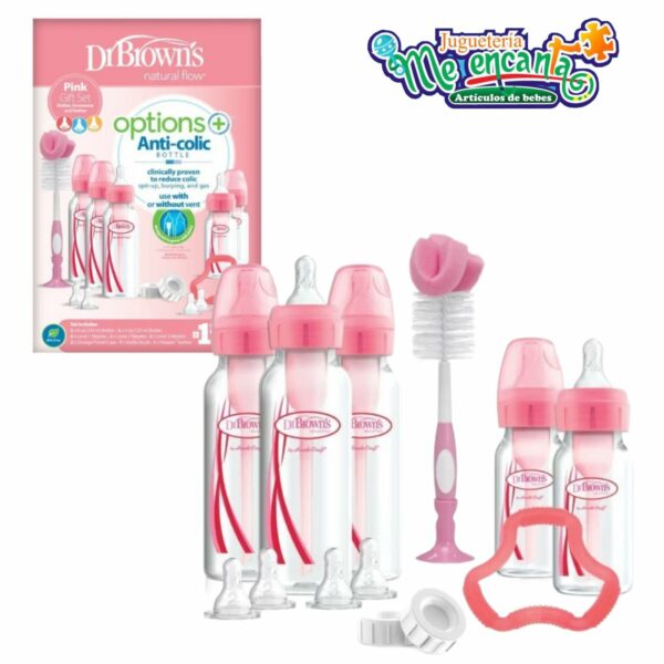 Set de Biberones Options Rosado Dr. Browns