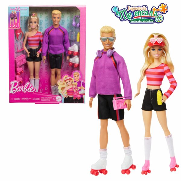 Muñecos Barbie y Ken en Patines Fashionistas