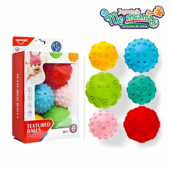 Set de 6 Pelotas Sensoriales para Bebes - Imagen 3