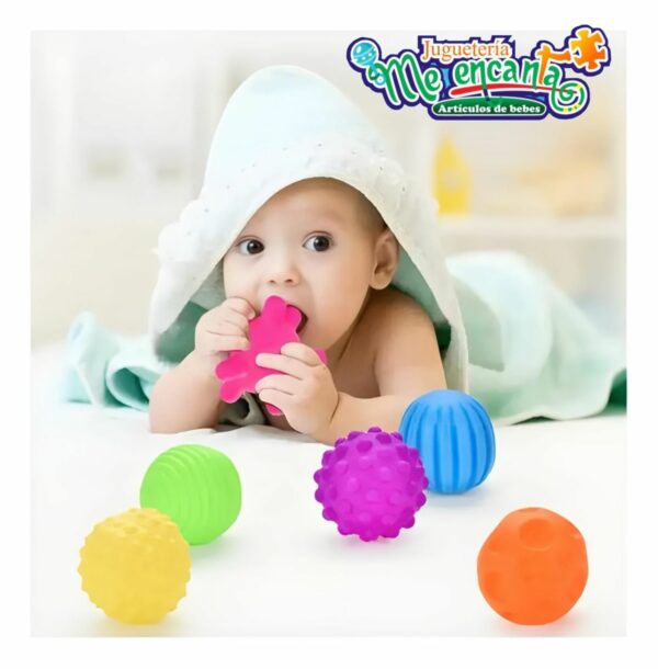 Set de 6 Pelotas Sensoriales para Bebes - Imagen 2