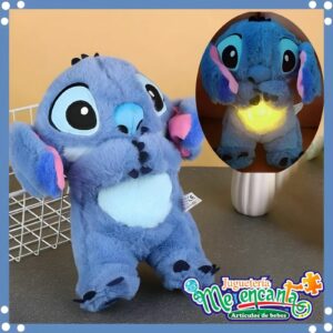 Peluche Stitch de 27 cm con Luz Nocturna Musical