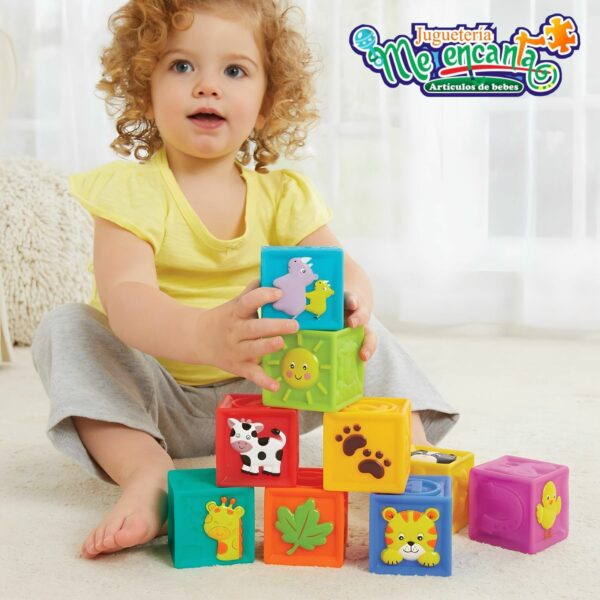 Set de 9 bloques de juguete de goma - Imagen 2
