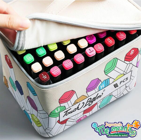 Set de Marcadores Touch doble punta de 60 piezas