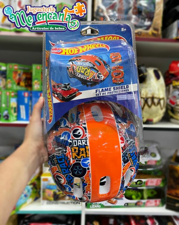 Casco Codera Y Rodillera Hotwheels