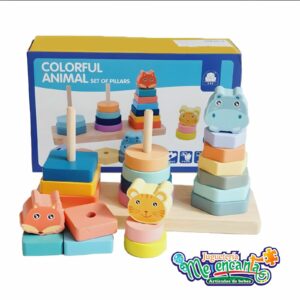 Juego de madera apilable
