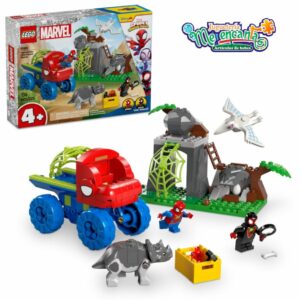 Lego Set Todoterreno Dinosaurio y Equipo Spidey al Rescate