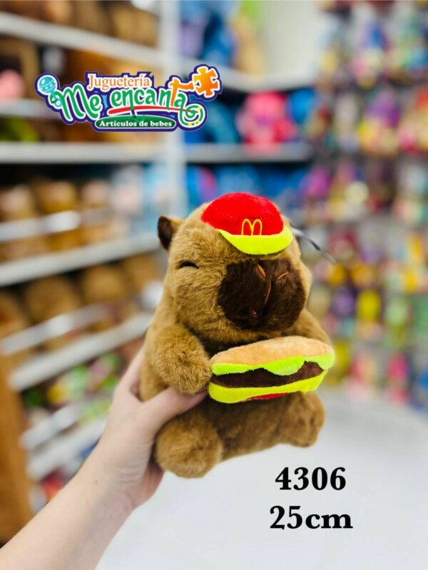 Peluche Capibara con Hamburguesa