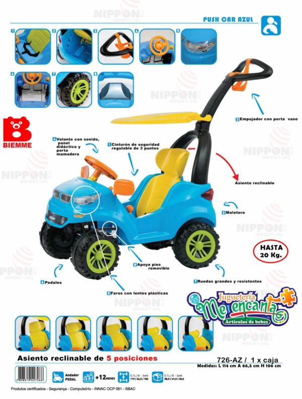 Auto con Empujador Push Car