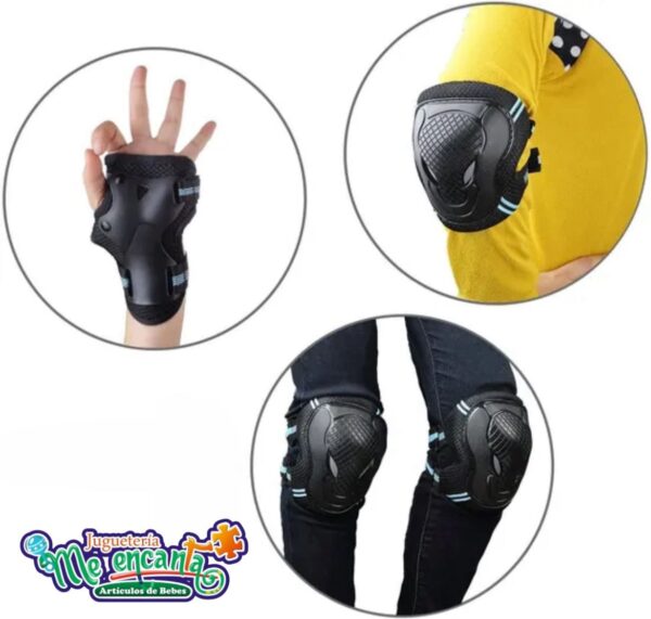 Casco de bicicleta para niños con rodilleras, coderas y muñequeras - Imagen 2