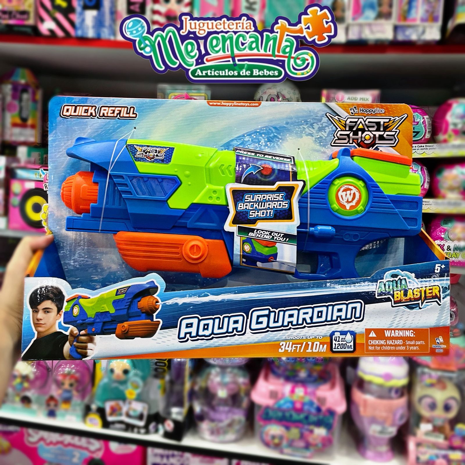 PISTOLA DE AGUA FAST SHOTS AQUA GUARDIAN