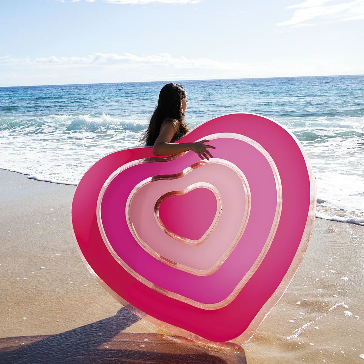 COLCHONETA INFLABLE CON DISEÑO DE CORAZON DE INTEX