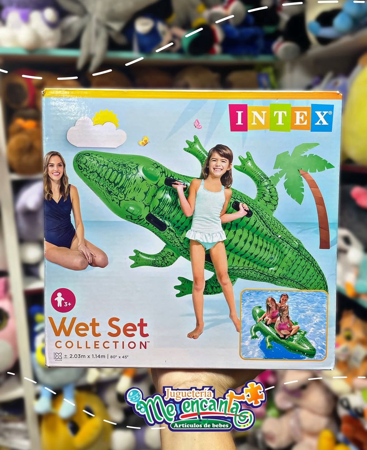 FLOTADOR INFLABLE CON FORMA DE COCODRILO DE INTEX