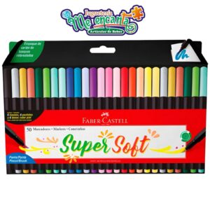 MARCADORES DE 50 COLORES SUPERSOFT FABER-CASTELL