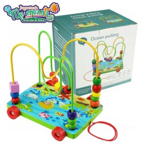 LABERINTO DE CUENTAS DE MADERA