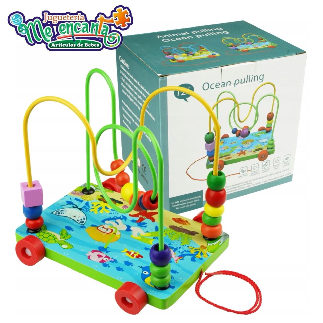 LABERINTO DE CUENTAS DE MADERA