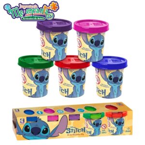 Kit de 5 potes de masas para moldear de Stitch